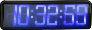 reloj termómetro led digital hora exacta temperatura LAN POE interior sincronizado luminosidad display calendario GPS